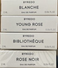 Byredo 4 Samples; Mumbai Noise, La Tulipe, Inflorescence & 1996. Change Availabl