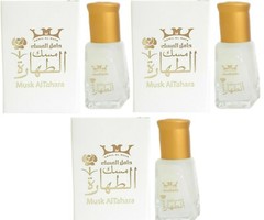 3 X Bottles Saudi Arabian Musk Alcohol Free pure Musk ِAltahra مسك الطهاره