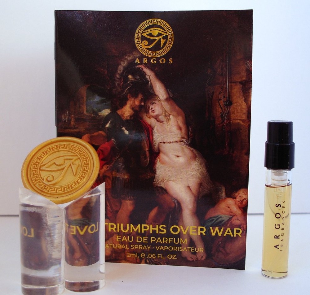 ARGOS Love Triumphs Over War EDP Perfume Sandalwood, Amber, Citrus, Spices, Iris