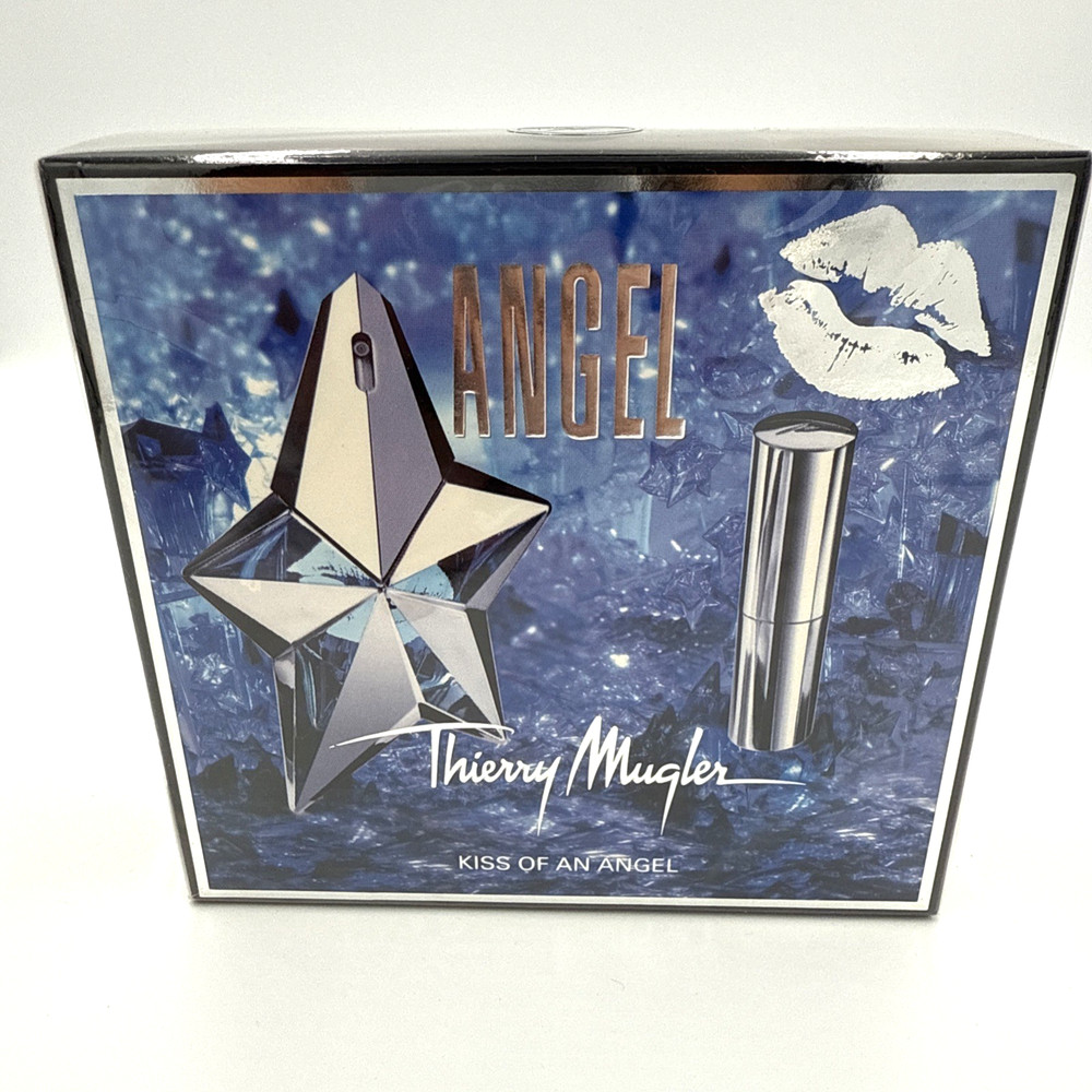 Thierry Mugler Angel Kiss Of An Angel EDP 0.8 Fl Oz + Lipstick Set Sealed