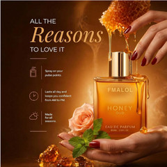 Fmalol Honey OUD Perfume For Women & Men 60ml,Vanilla, Bergamot & Patchouli Note