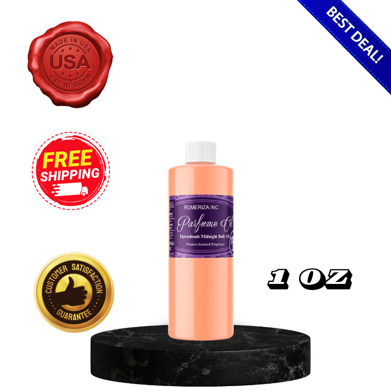 Flowerbomb Midnight Women’s Perfume Body Oil–100% Natural, Authentic Uncut Aroma