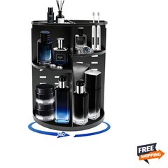 Mens Cologne Organizer 3-Tier Rotating Storage Tower Bathroom Counter