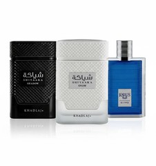Shiyaaka Snow, Shiyaaka Shadow and Karus Blu Spice by Khadlaj EDP 3.4 oz Bundle
