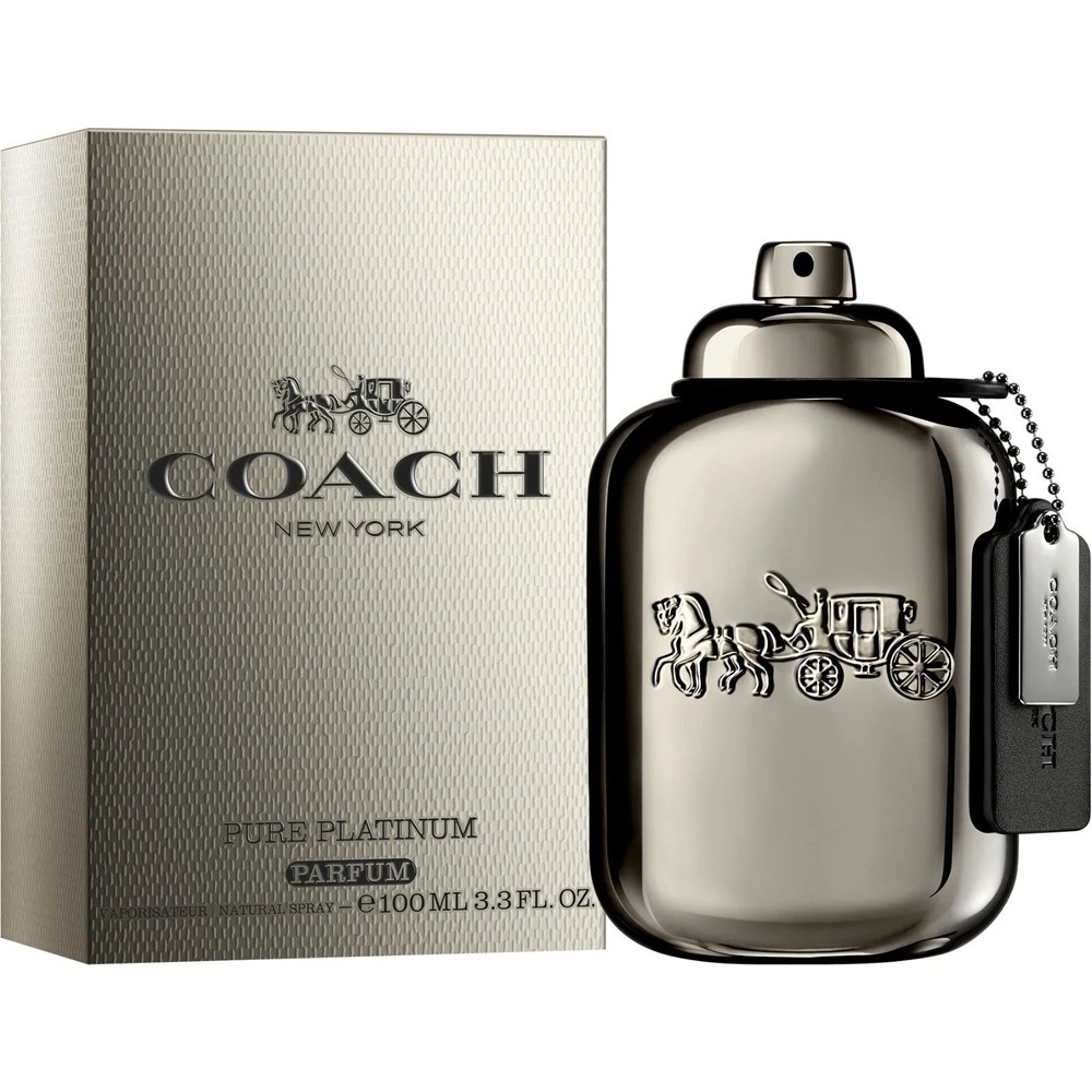 Coach “PURE PLATINUM POUR HOMME PARFUM”, 3.3oz, Spray, Men, 2026 NEW