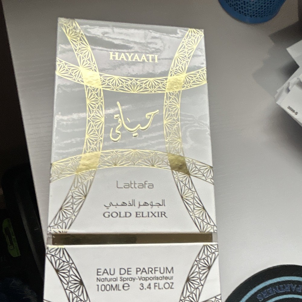 Lattafa Hayaati Gold Elixir Eau de Parfum Spray Regular Size 3.4 fl oz