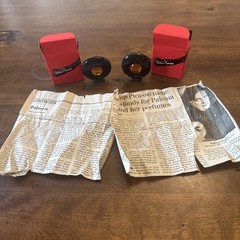 PALOMA PICASSO Parfum Mini Travel .14 fl oz LOT OF 2 & 1985 Newspaper Article!
