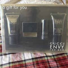 Gucci Envy gift set For Men: spray, Shower Gel, shave balm, deodorant stick