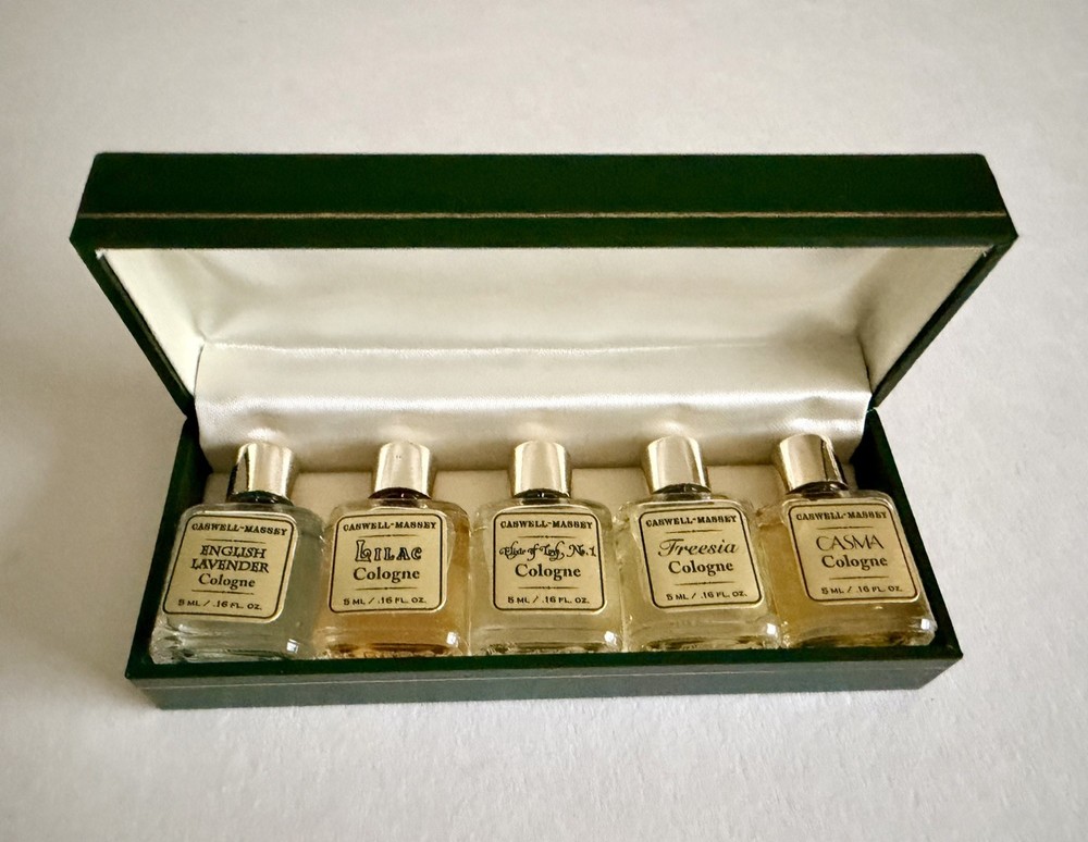 Caswell-Massey 250th Anniversary Cologne Set of 5 mini bottles New in Box