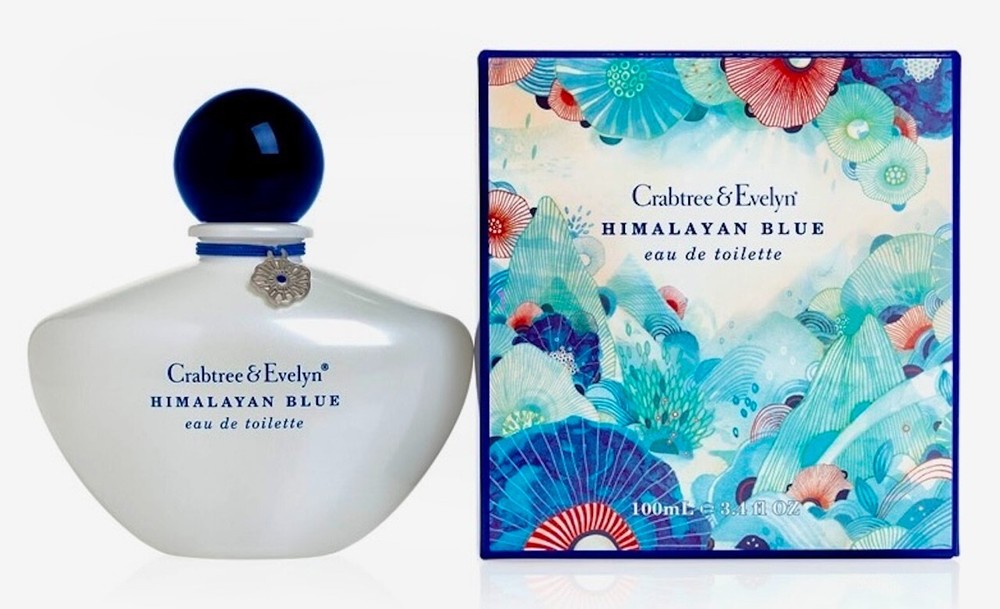 RARE Crabtree and Evelyn Himalayan Blue Eau De Toilette 3.4 fl oz Large Bottle