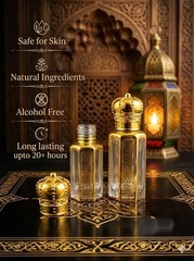 Golden Dust Super Attar 12ml | Long Lasting Alcohol-Free Perfume Oil | Premium W