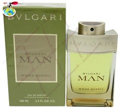 BVLGARI MAN WOOD NEROLI 3.4 /3.3OZ EDP SPRAY FOR MEN NEW IN A BOX BY BVLGARI