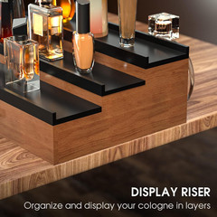 Cologne Organizer for Men 3 Tier of Elevated Cologne Display Shelf with Drawer S