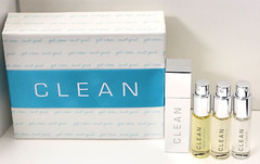 Clean Refillable Purse Spray Set: Warm Cotton, Shower Fresh & Ultimate 0.5 fl oz