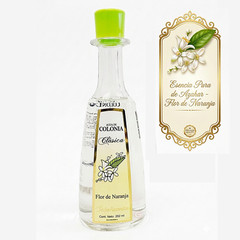 2 botellas de vidrio Sanborns Agua de Colonia Clasica Flor De Naranja Unisex 6.8