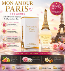 Mon Amour Paris EDP Perfume – 3.4oz Floral, Citrus, Vanilla – Inspired by Jadore