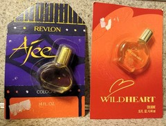 Lot of 2 vintage SEALED Revlon colognes Ajee & Wildheart mini .15 and .14 fl oz