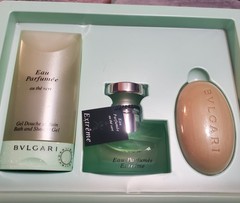 Bvlgari Eau Parfumee au The Vert Extreme EDT 30ml + Soap + Bath Gel Gift Set NIB