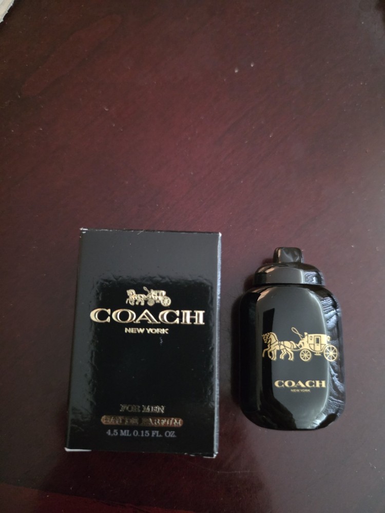 Coach New York Eau De Parfum 0.15 oz for Men Mini Spray Pear Bergamot Cardamom