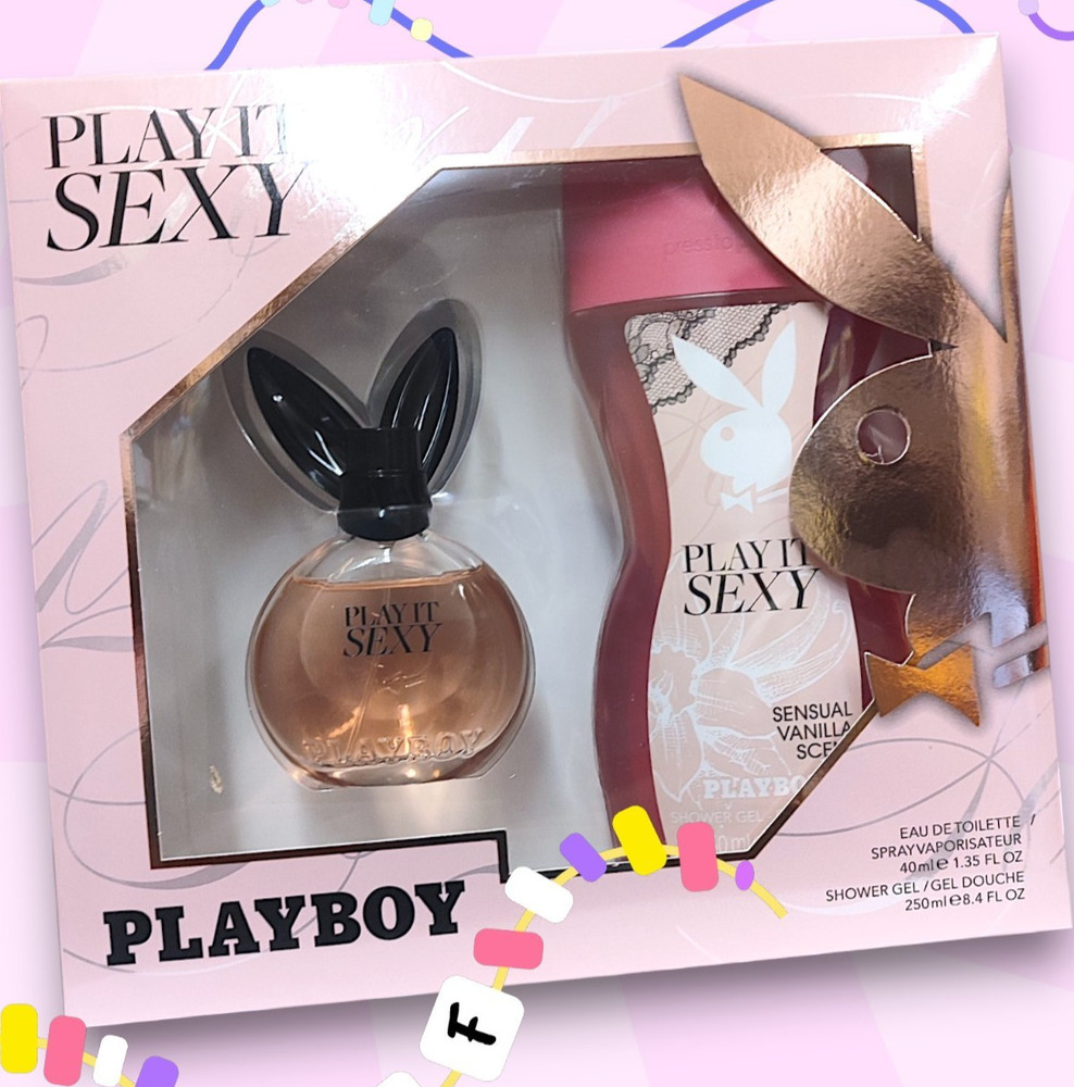 Playboy press to play PLAY IT SEXY Set Eau de Toilette 1.35oz &Shower Gel 8.4 oz