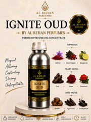 Al Rehan Perfumes Ignite Oud Attar Perfume Oil Best Long Lasting Arabian Scent
