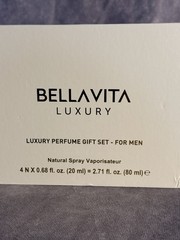 BELLAVITA Luxury Men’s Eau de Parfum Spray Gift Set 4x20ml (2.71 fl oz)