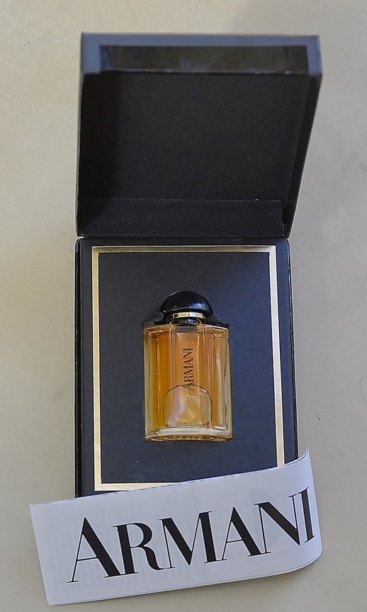 Vtg ARMANI Black Classic Women * splash PURE PARFUM 5 ml .17 oz OLD MINIATURE