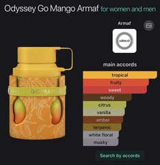 Armaf Odyssey Go Mango 3.4 oz Unisex Tropical Collection New