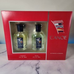 Canoe Eau De Toilette Cologne After Shave Splash Authentic For Men Gift Set 2pc