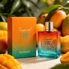 Rayhaan tropical perfume, fresh and woody fragrance – lasting fragrance, 3.4oz