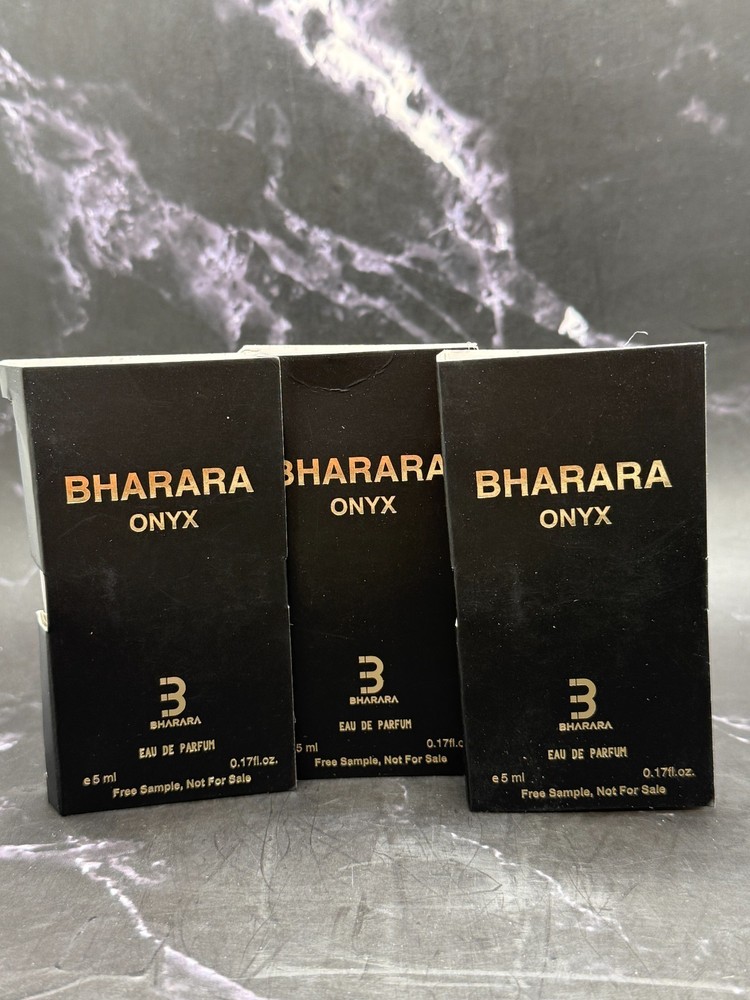 Lot/3 Bharara Onyx Eau De Parfum Travel Sample – 0.17 oz / 5 ml x 3