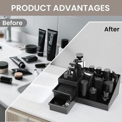 Men Cologne Organizer Bathroom Storage Perfume Tray Dresser Stand