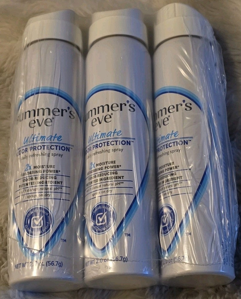 3 PACK Summer’s Eve Ultimate Odor Protection Feminine Freshening Spray – 2oz EA