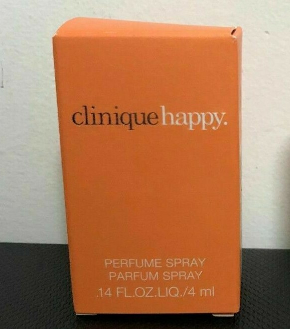 New In Box Clinique Happy Perfume Spray EDP 4 ML/0.14 Oz Fresh Travel Size