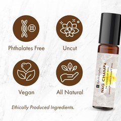 Nag Champa Fragrance / Body Oil – Premium Quality Scent Roll On – 1/3 oz 10ml