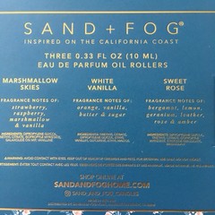 Sand+Fog EDP Oil Discovery Set 3x10ML Marshmallow Skies,White Vanilla,Sweet Rose
