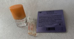 Clinique~Happy Perfume Spray~.14 Fl oz Travel Mini + 2 Vials + TOTD Balm Sample.