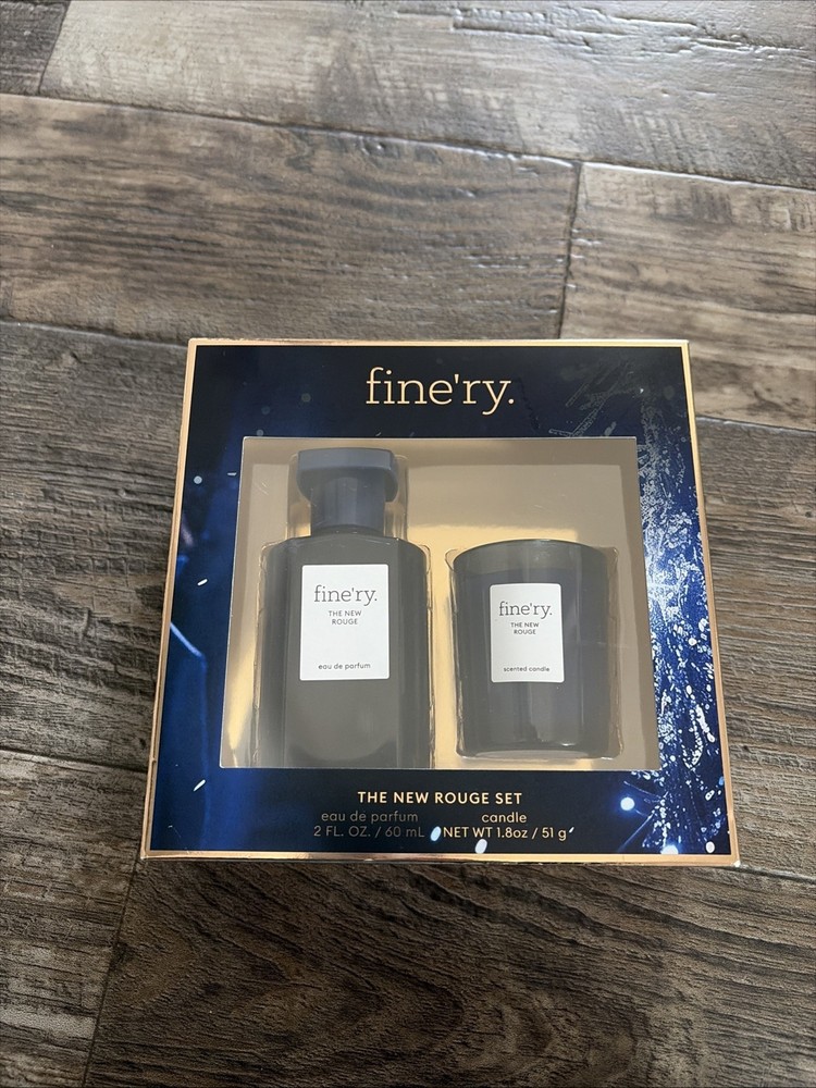 Fine’ry, THE NEW ROUGE, Way De Parfum, 2 Oz. New. With Candle!