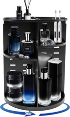 Mens Cologne Organizer 3-Tier Rotating Storage Tower Bathroom Counter