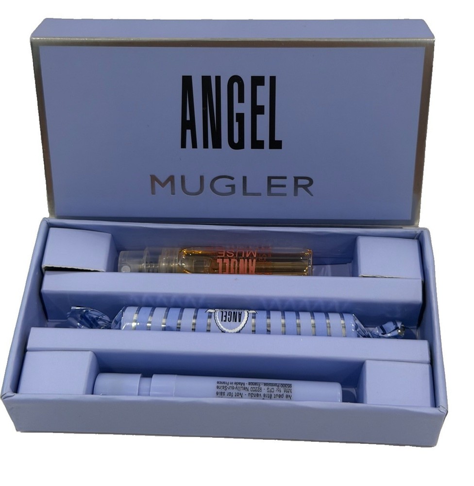 Mugler ANGEL 3 X 0.04 EDT & EDP Spray Sample Vial New In Box 3 PCs. Travel Size