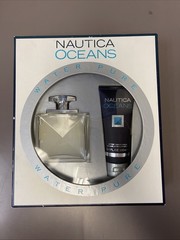 Nautica Oceans Men’s 3.4 FL OZ/100ML EDT Spray, Aftershave Balm, Set,Please Read