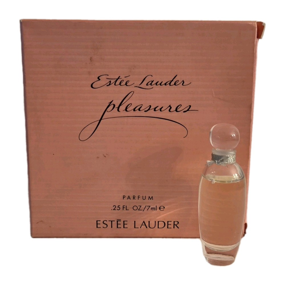Pleasures by Estee Lauder Parfum Splash 0.25 fl oz FIRST FORMULA NIB As Shown