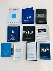 Men’s Cologne Fragrance Sampler Gift Set 10 pc Vials Deluxe Sampler Vials NEW