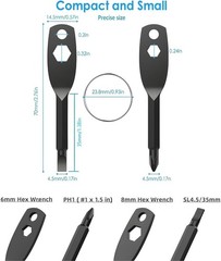 4-in-1 Pocket Screwdriver Keychain Tools Lightweight Stainless Steel Home