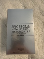 Spicebomb Metallic Musk Victor Rolf Man Parfum Size 3.4 Brand New see all photos