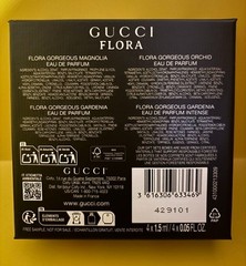 Gucci Flora Perfume Sample 4pcs (Gardenia, Magnolia, Orchid, Intense) Gift box