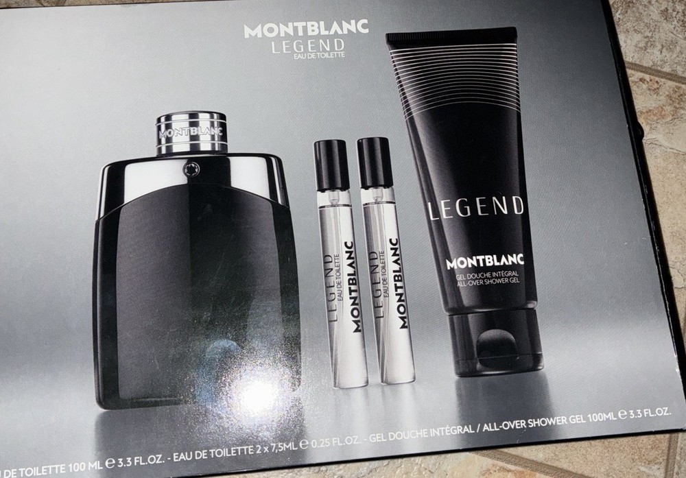 Montblanc Legend Eau de Toilette Spray Gift Set 3.3 fl oz + Shower Gel Minis