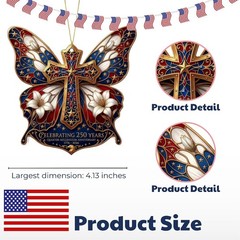 2D Flat Acrylic Butterfly Cross – Commemorative Christian Gift Set for Women