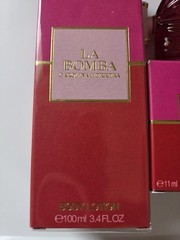 Carolina Herrera LA BOMBA Body Lotion 3.4oz SEALED & 0.24fl. oz. MINI SPLASH
