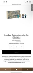Jean Paul Gaultier Masculine Mini Gift Set Spray Travel Size 4 x 7 ml